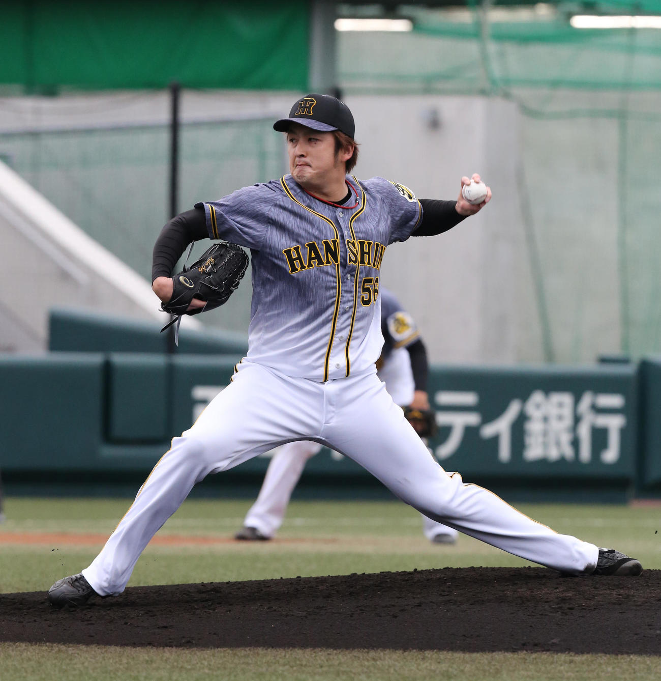 ソフトバンク対阪神　先発で3回1安打無失点の阪神飯田（撮影・菊川光一）