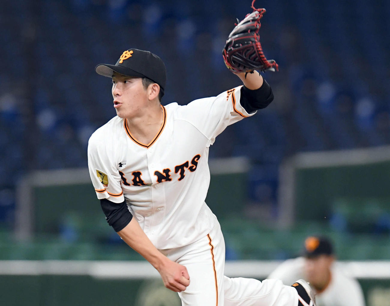 巨人対ヤクルト　5回を投げ2安打無失点の巨人戸郷（撮影・たえ見朱実）