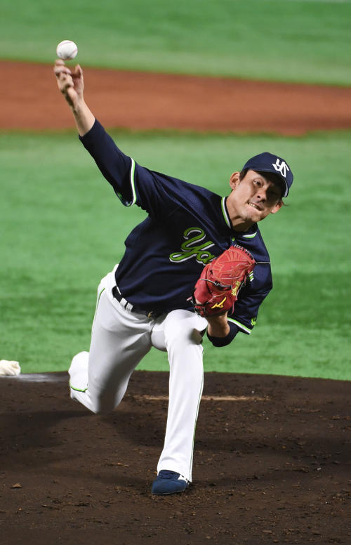 ソフトバンク対ヤクルト　先発の高梨裕稔（撮影・今浪浩三）