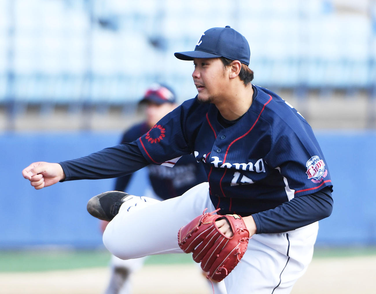 プロ野球オープン戦　中日対西武　4回裏、力投する高橋光成（撮影・森本幸一）