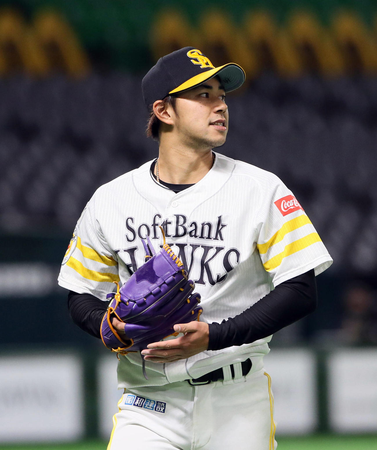 ソフトバンク対ヤクルト　2イニングを投げ無失点の古谷（撮影・栗木一考）