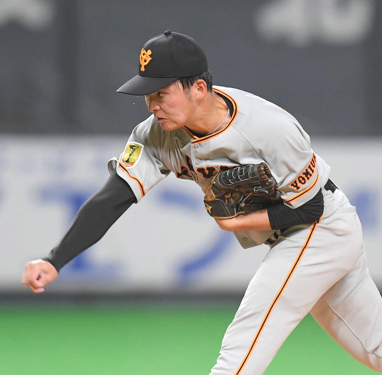 日本ハム対巨人　力投する巨人3番手沼田（撮影・加藤諒）