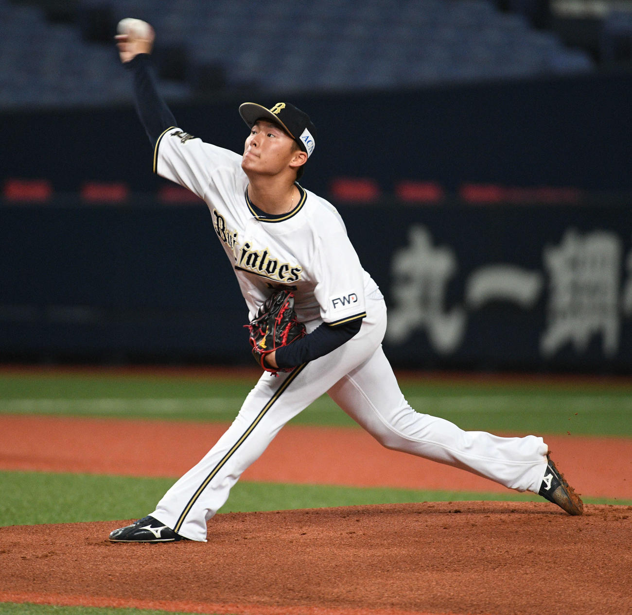 オリックス対ロッテ　オリックス先発の山本（撮影・渦原淳）