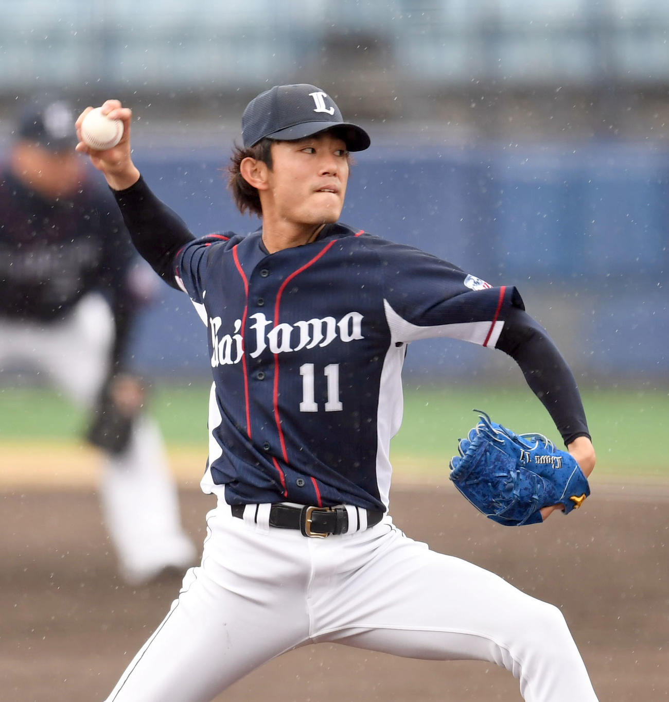 中日対西武　2回裏、力投する今井達也（撮影・森本幸一）