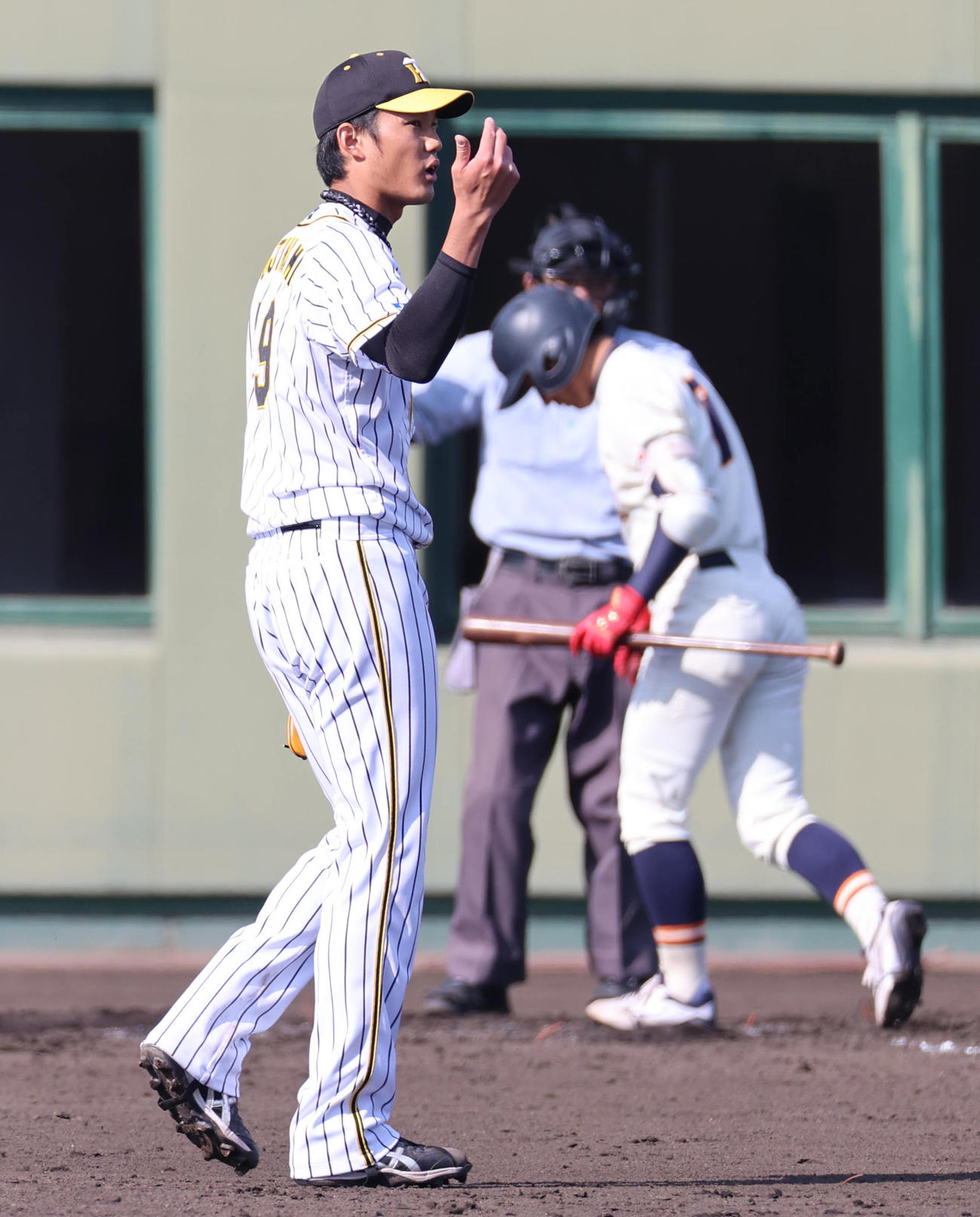 2軍の練習試合に登板する藤浪晋太郎（撮影・清水貴仁）