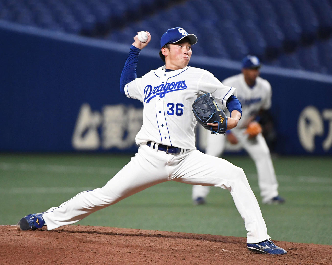 中日3位岡野（2020年3月1日撮影）