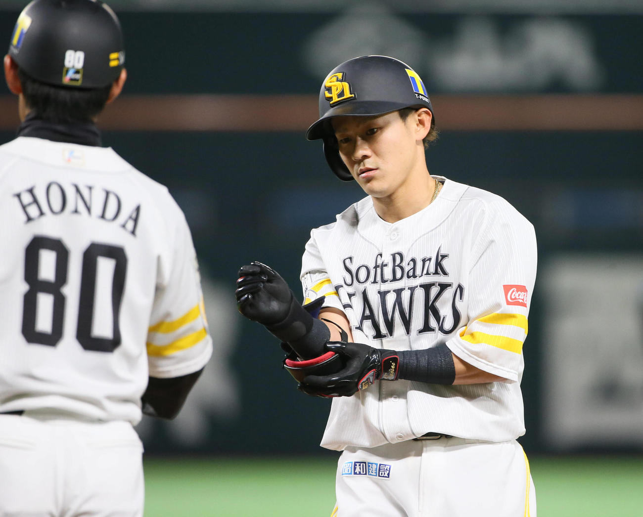 牧原は安打にも淡々（撮影・栗木一考）