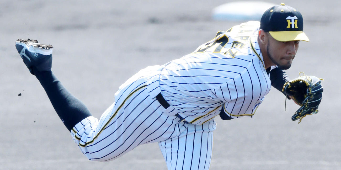 阪神対中日　中日戦に先発し5回1失点と好投したスアレス（撮影・加藤哉）