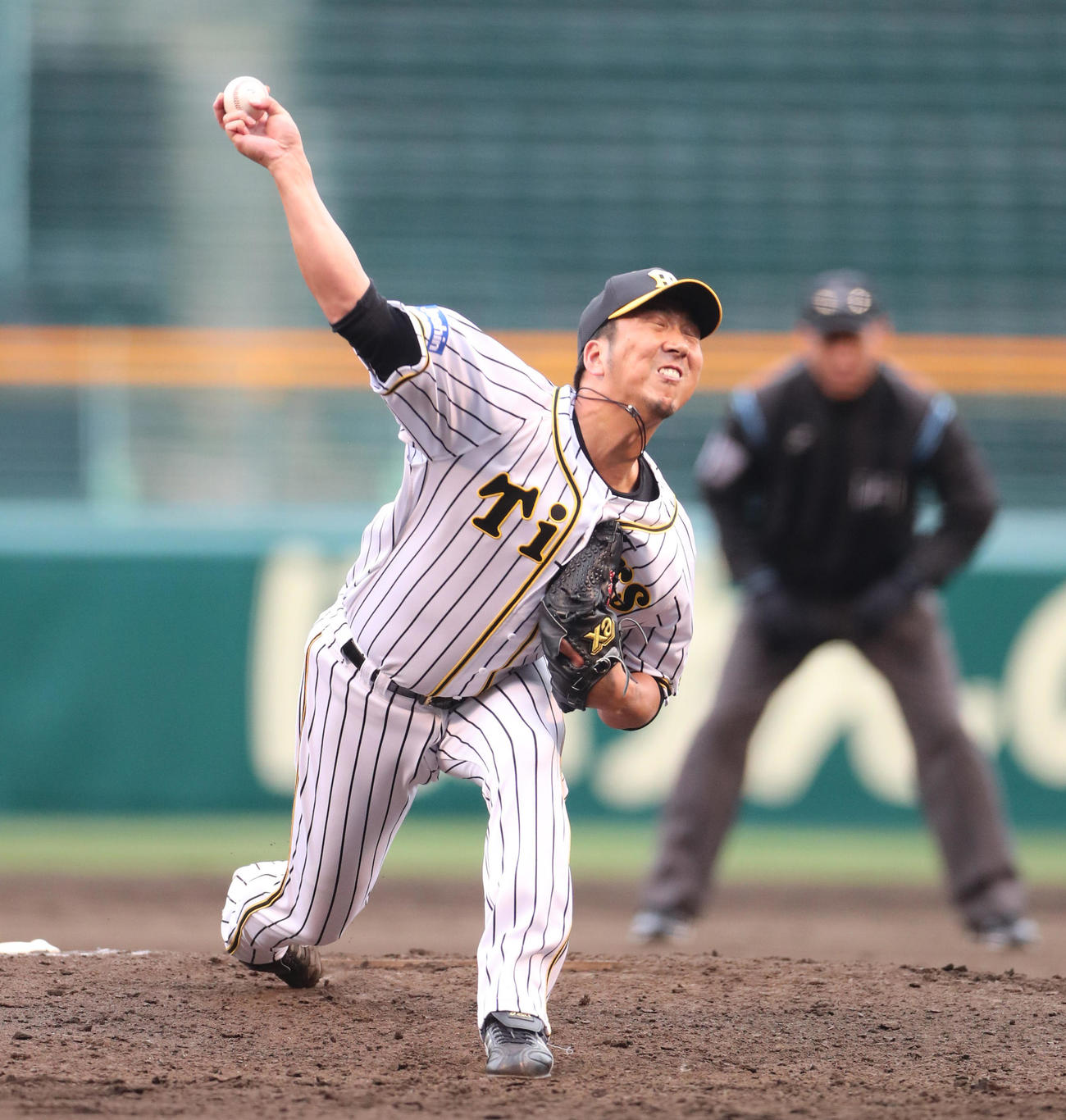 阪神対日本ハム　9回に登板した藤川（撮影・清水貴仁）