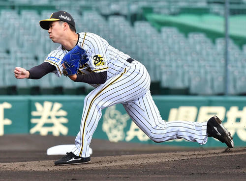 阪神対巨人 阪神先発青柳晃洋(撮影・上田博志)