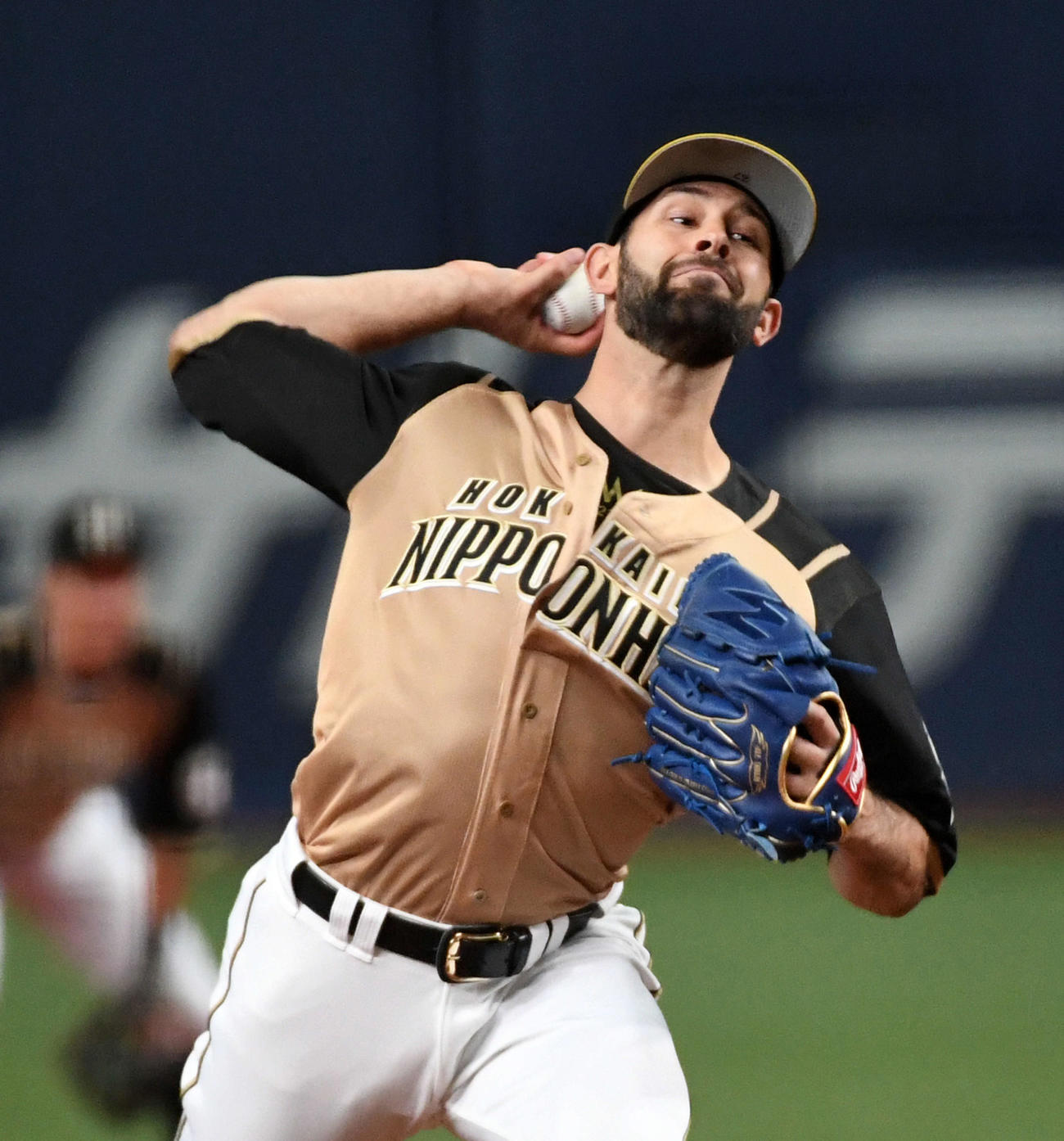 オリックス対日本ハム　力投する日本ハム先発のマルティネス（撮影・前岡正明）