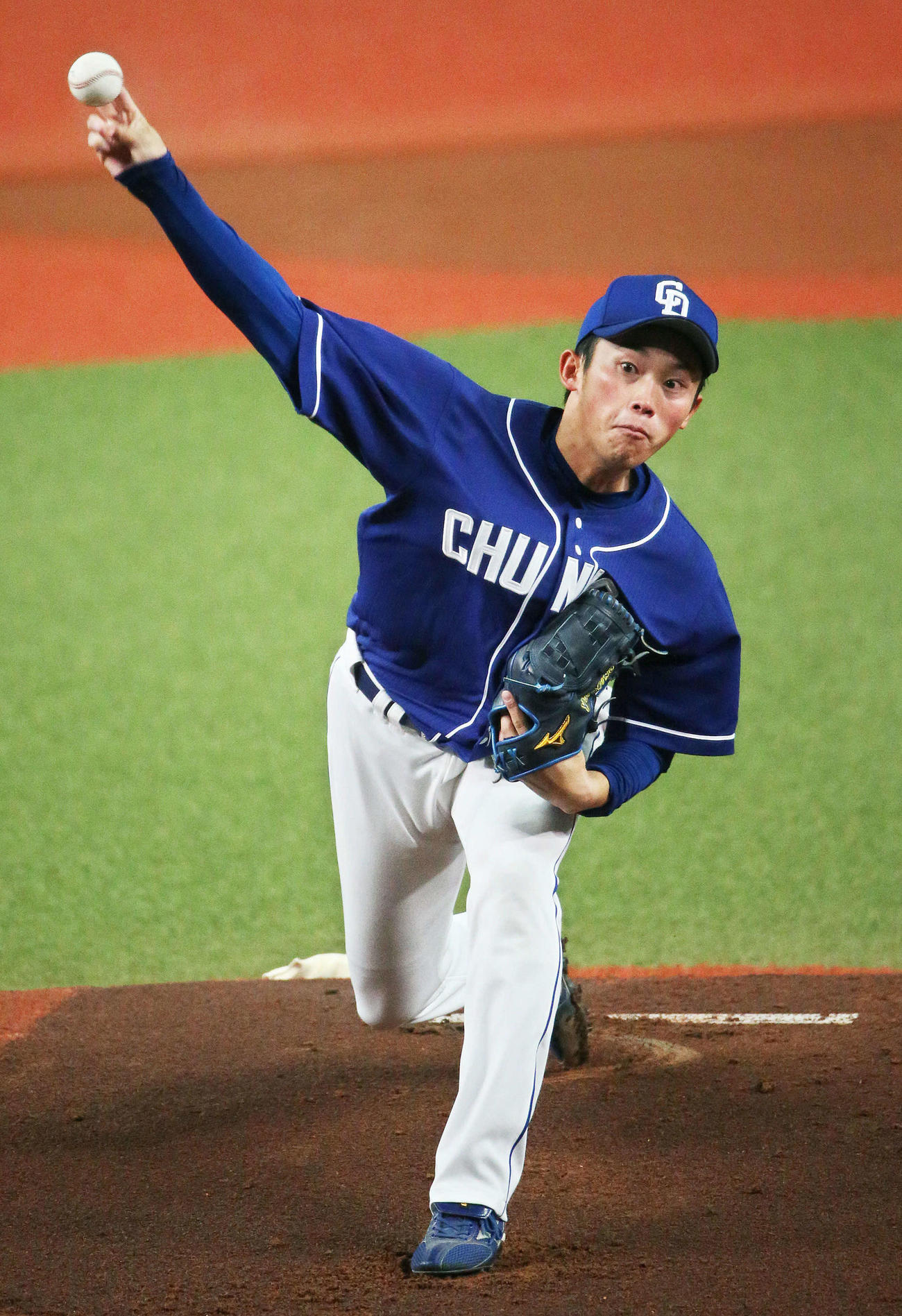オリックス対中日　中日先発の岡野祐一郎（撮影・上山淳一）