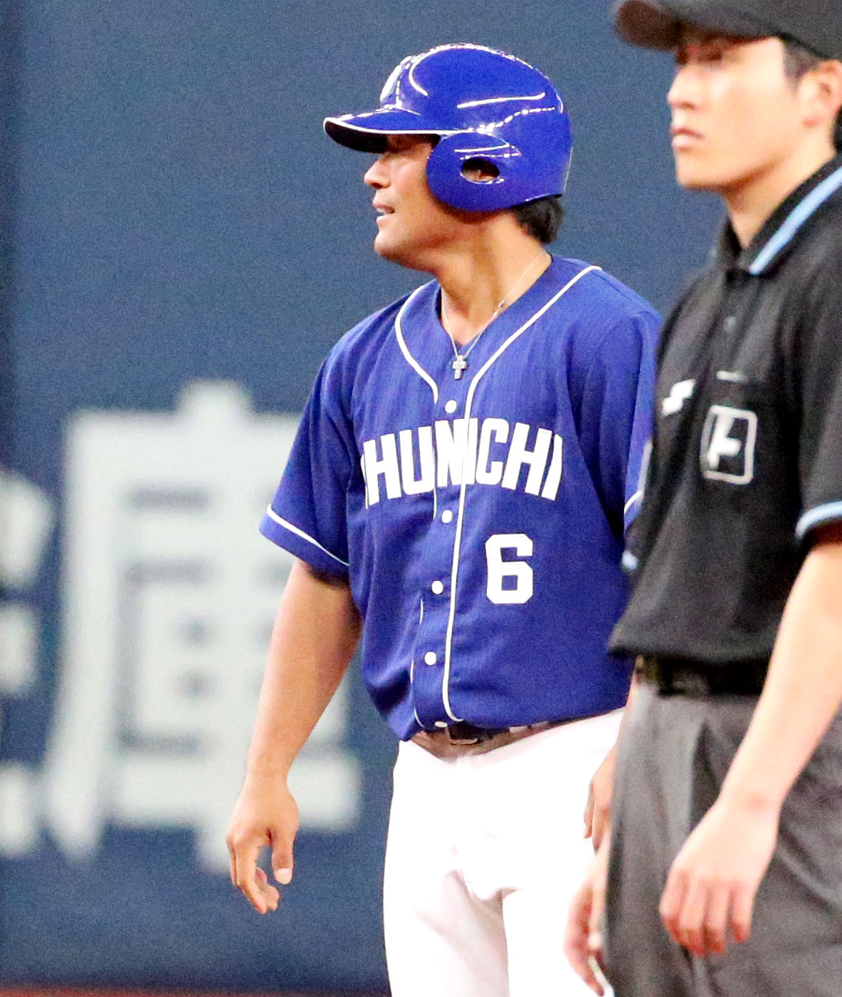 オリックス対中日　6回表中日無死一塁、左に適時二塁打を放った平田（撮影・上山淳一）