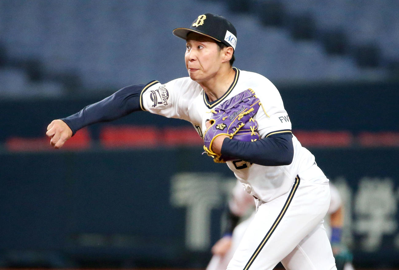 オリックス対中日　オリックス先発の村西（撮影・上山淳一）