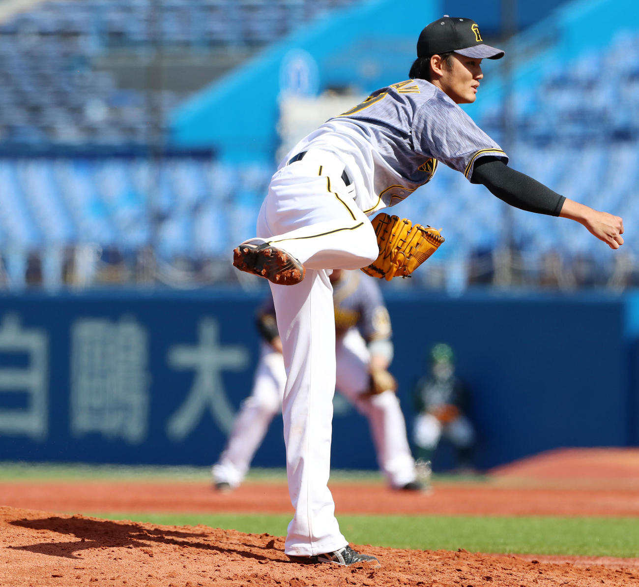 ヤクルト戦に先発し4回を無失点に抑えた藤浪（撮影・加藤哉）