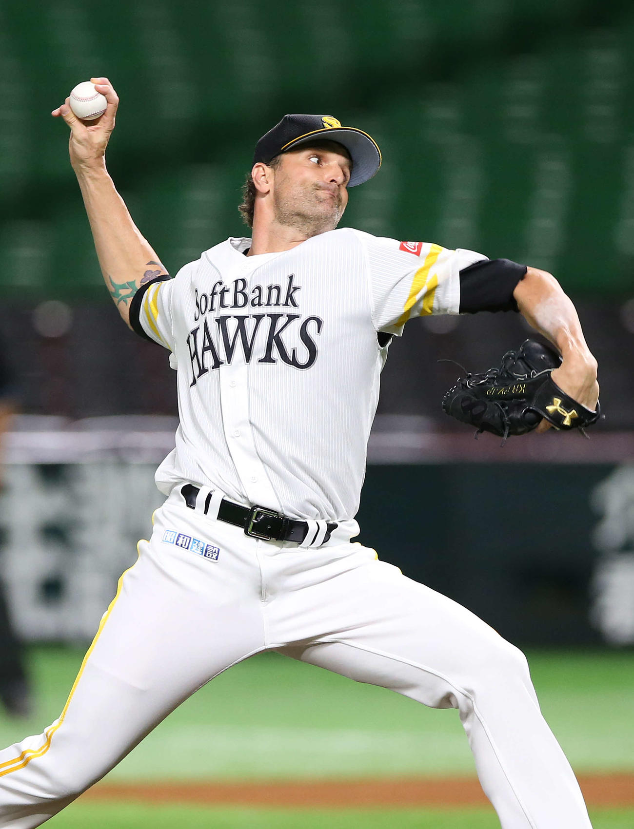 ソフトバンク対巨人　9回表にソフトバンク5番手で登板したサファテ（撮影・河野匠）
