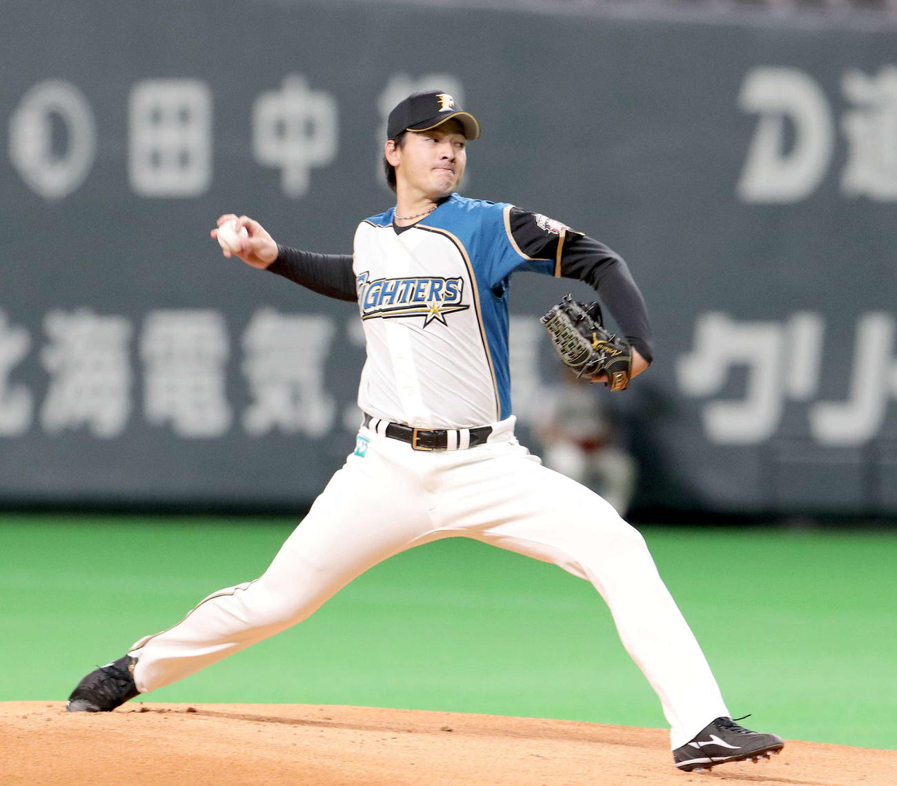 日本ハム対DeNA　日本ハム先発の有原（撮影・佐藤翔太）