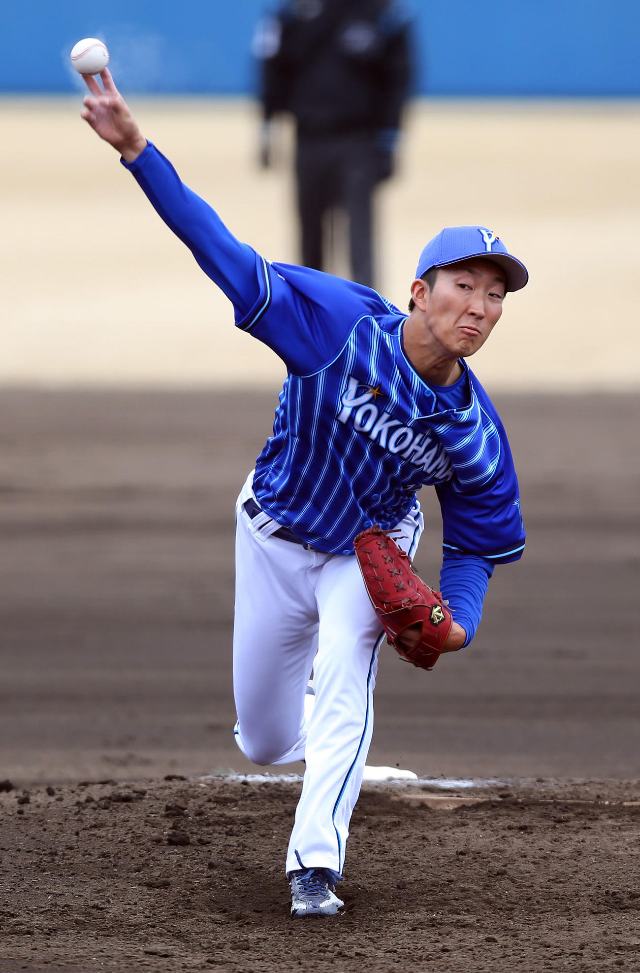 楽天戦で2回2／3で4失点のDeNA大貫（2020年3月4日撮影）