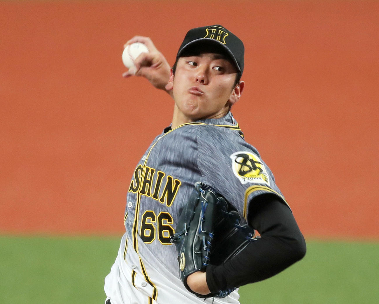 オリックス戦に3番手で登板し1回無失点の阪神小川一平（2020年3月15日撮影）