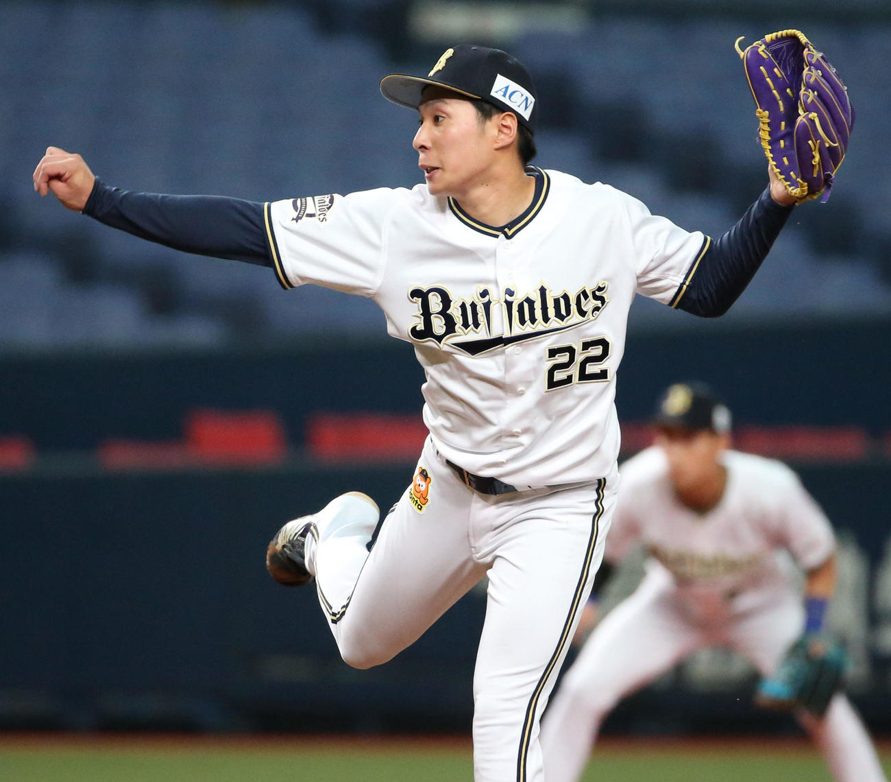オリックス対中日　オリックス先発の村西良太（2020年3月11日）＝京セラドーム大阪