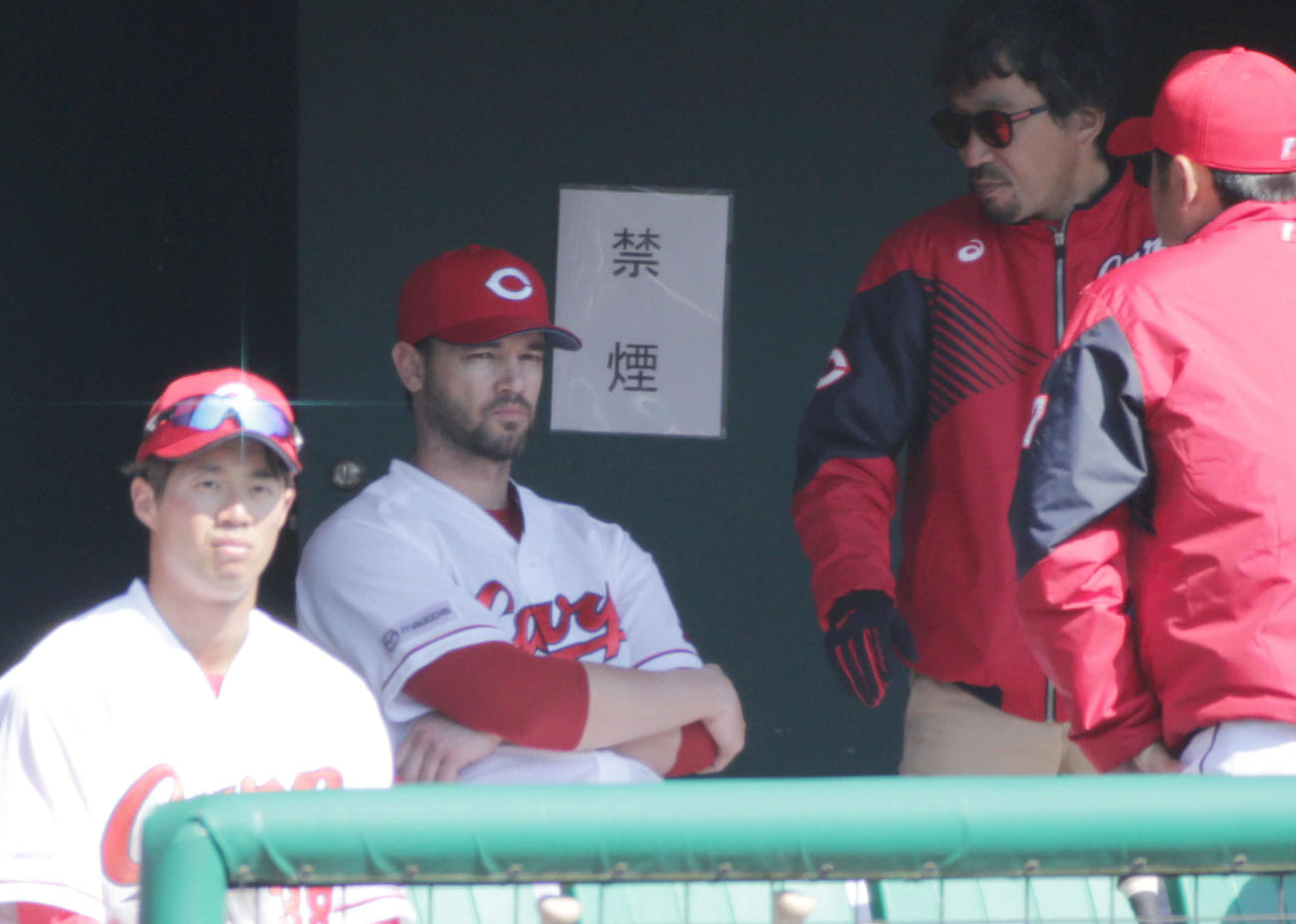 プロ野球2軍練習試合広島対中日　5回3失点の広島先発のKジョンソン（撮影・加藤孝規）