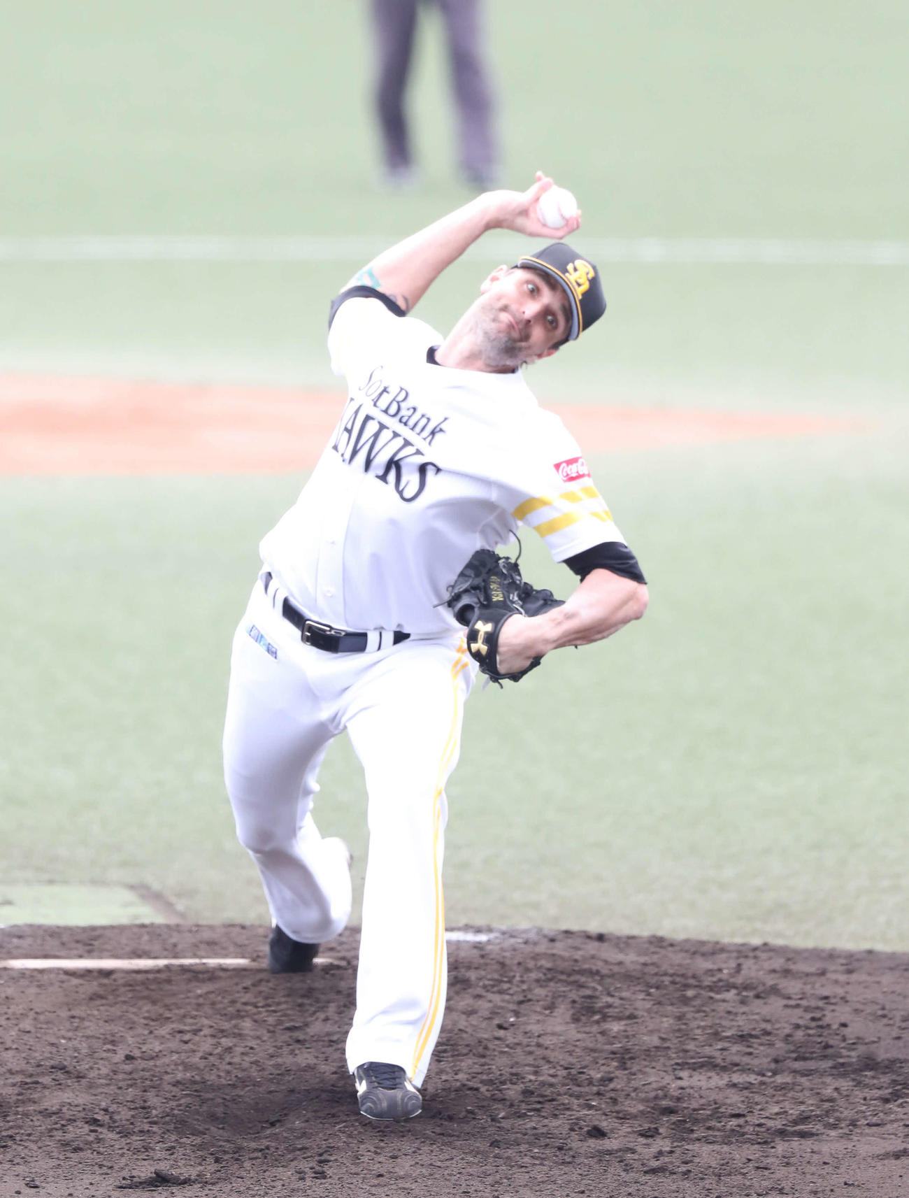 JR九州戦の7回に登板したサファテは、打者3人でキッチリ抑える（撮影・梅根麻紀）
