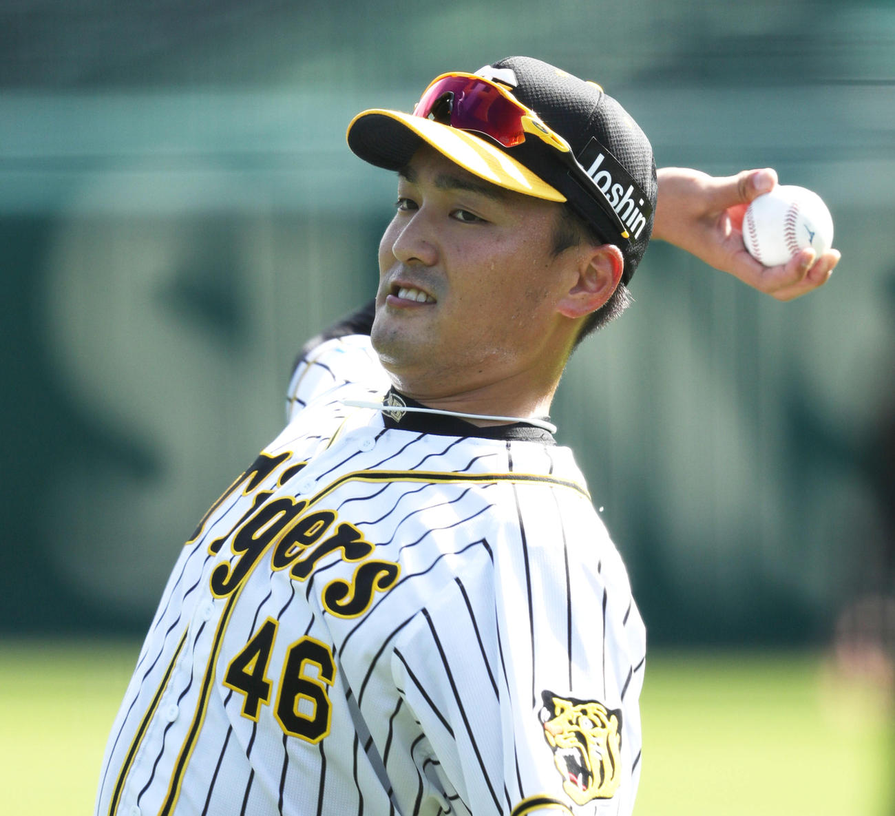 阪神秋山拓巳（2019年10月23日撮影）
