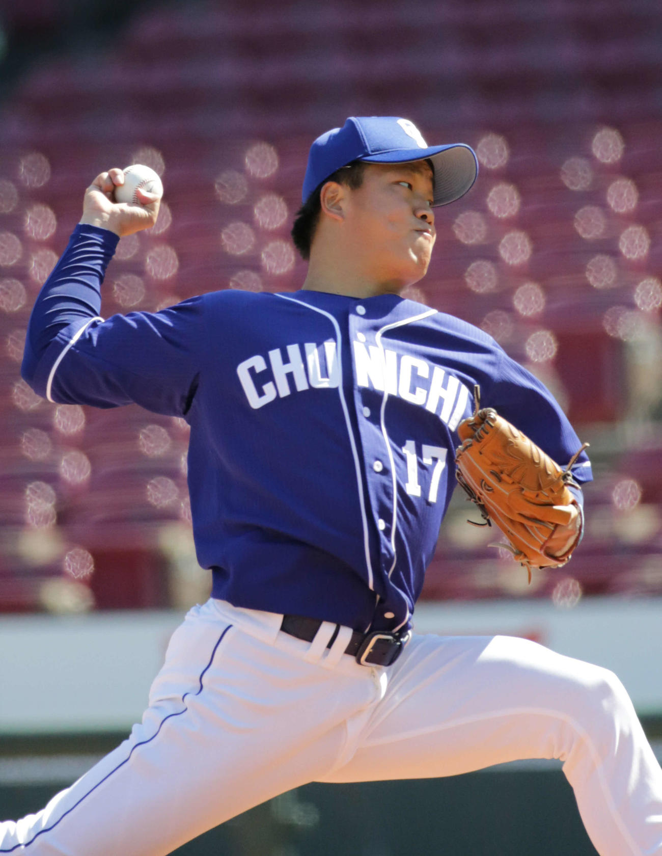 広島戦に先発した柳（撮影・加藤孝規）