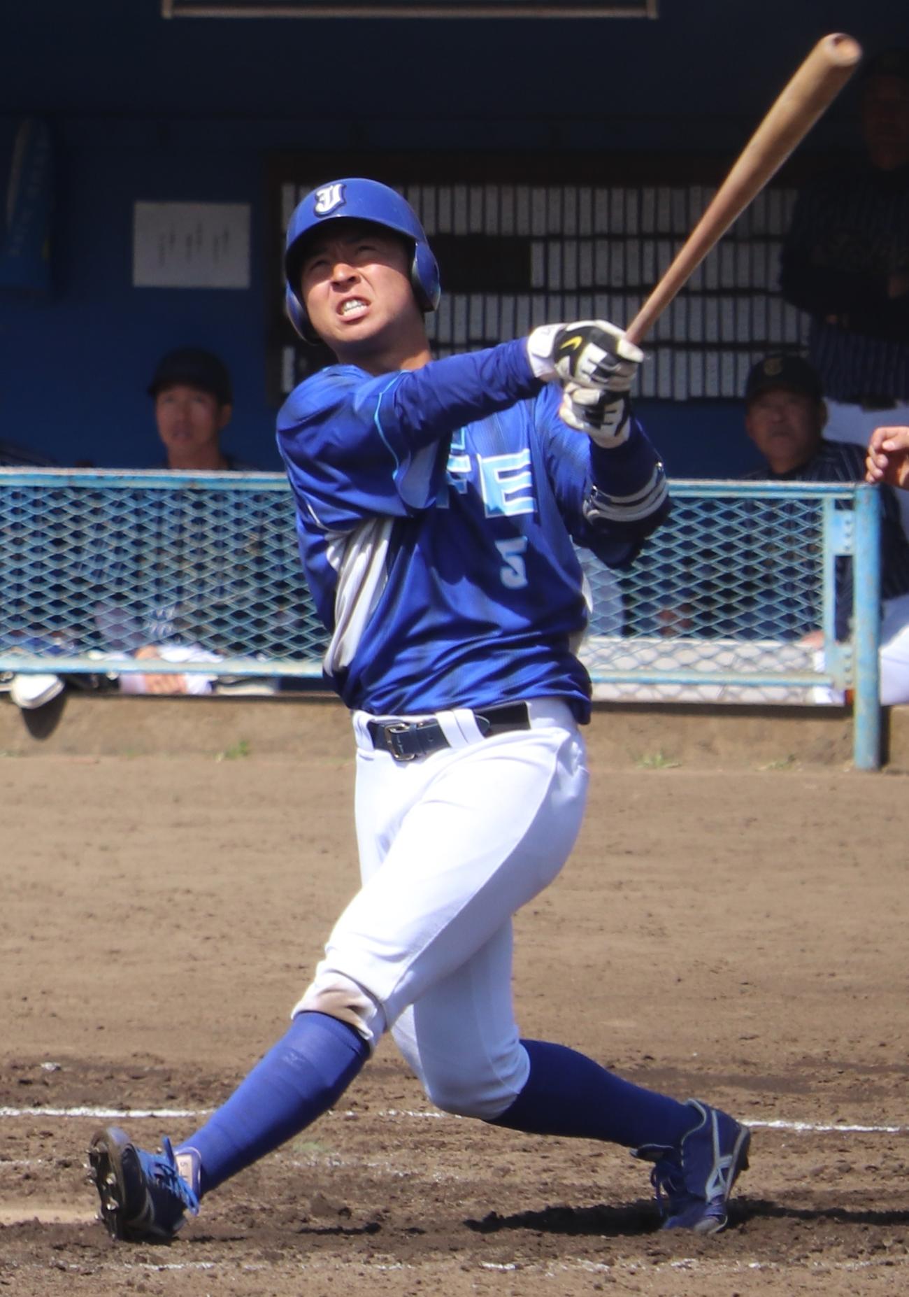 東海大対JFE東日本　JFE東日本・平山快内野手は1打数無安打、3四死球（撮影・古川真弥）