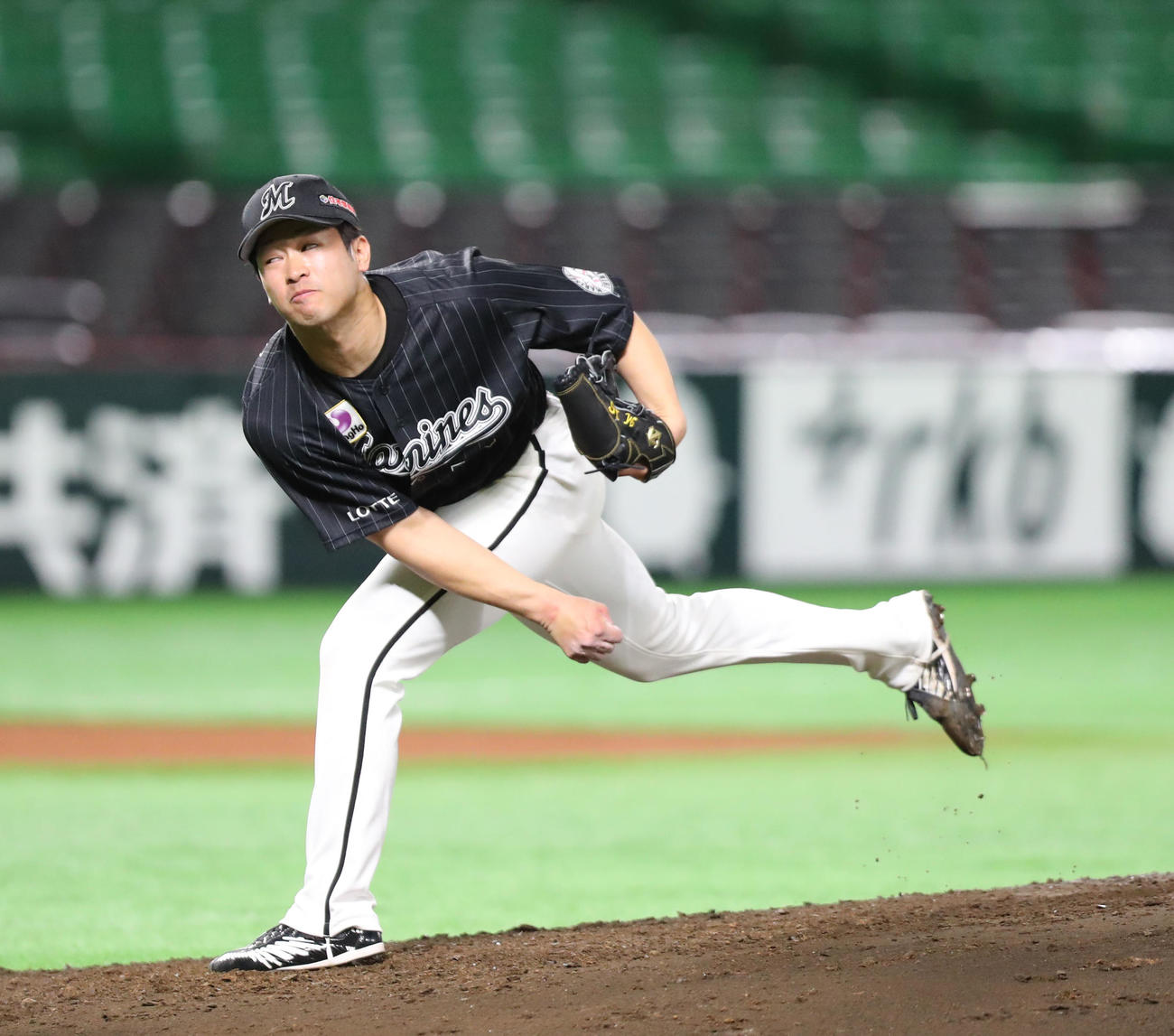 ソフトバンク対ロッテ　ロッテ先発・種市（撮影・梅根麻紀）