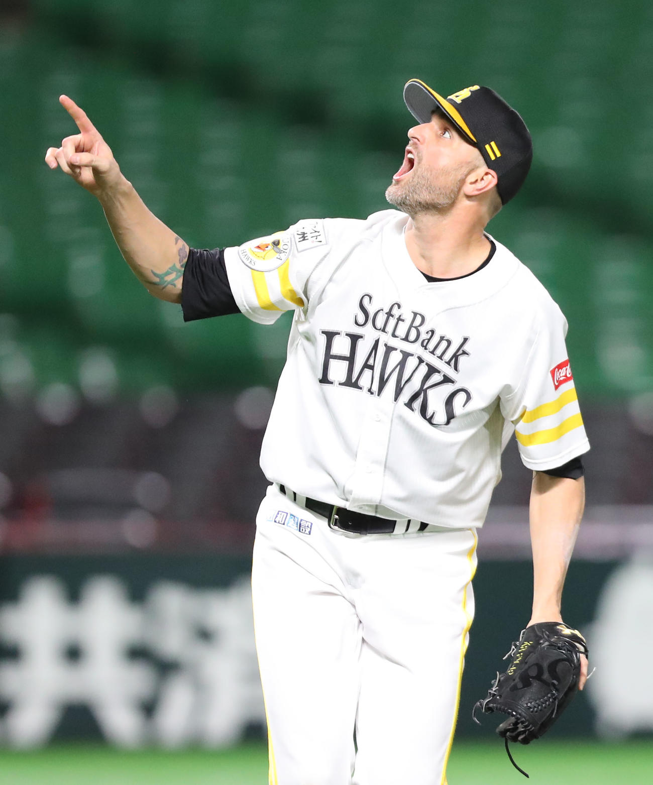 ソフトバンク対ロッテ　9回に登板したデニス・サファテは3人で終わらせて好投（撮影・梅根麻紀）