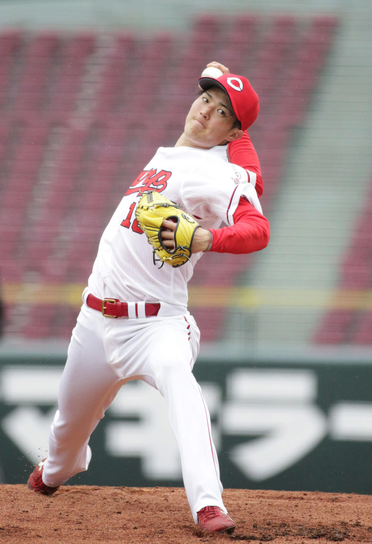 広島対中日　先発し6回2失点だった広島森下（撮影・加藤孝規）