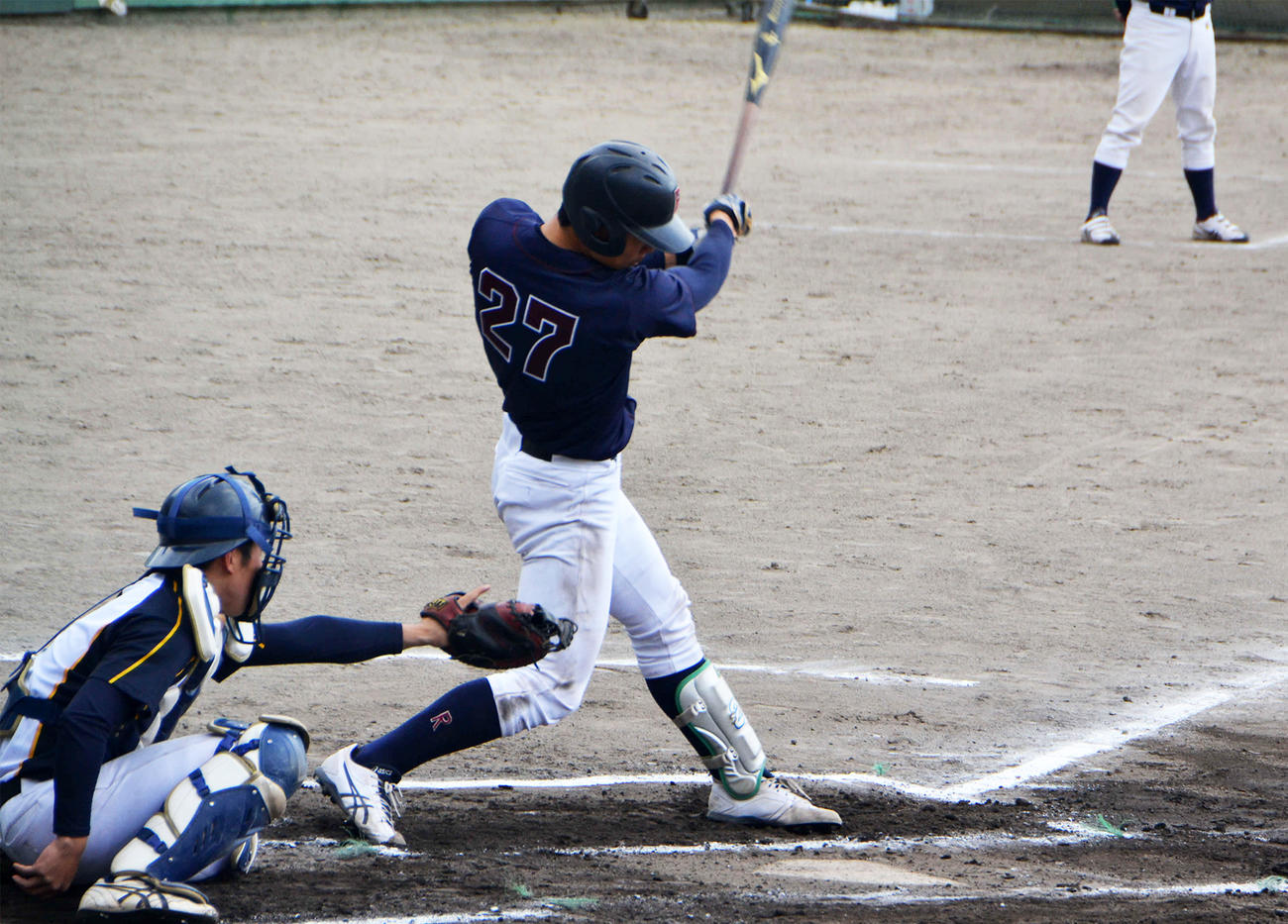 打撃では2四球1犠打だった立命大・栄枝（撮影・望月千草）