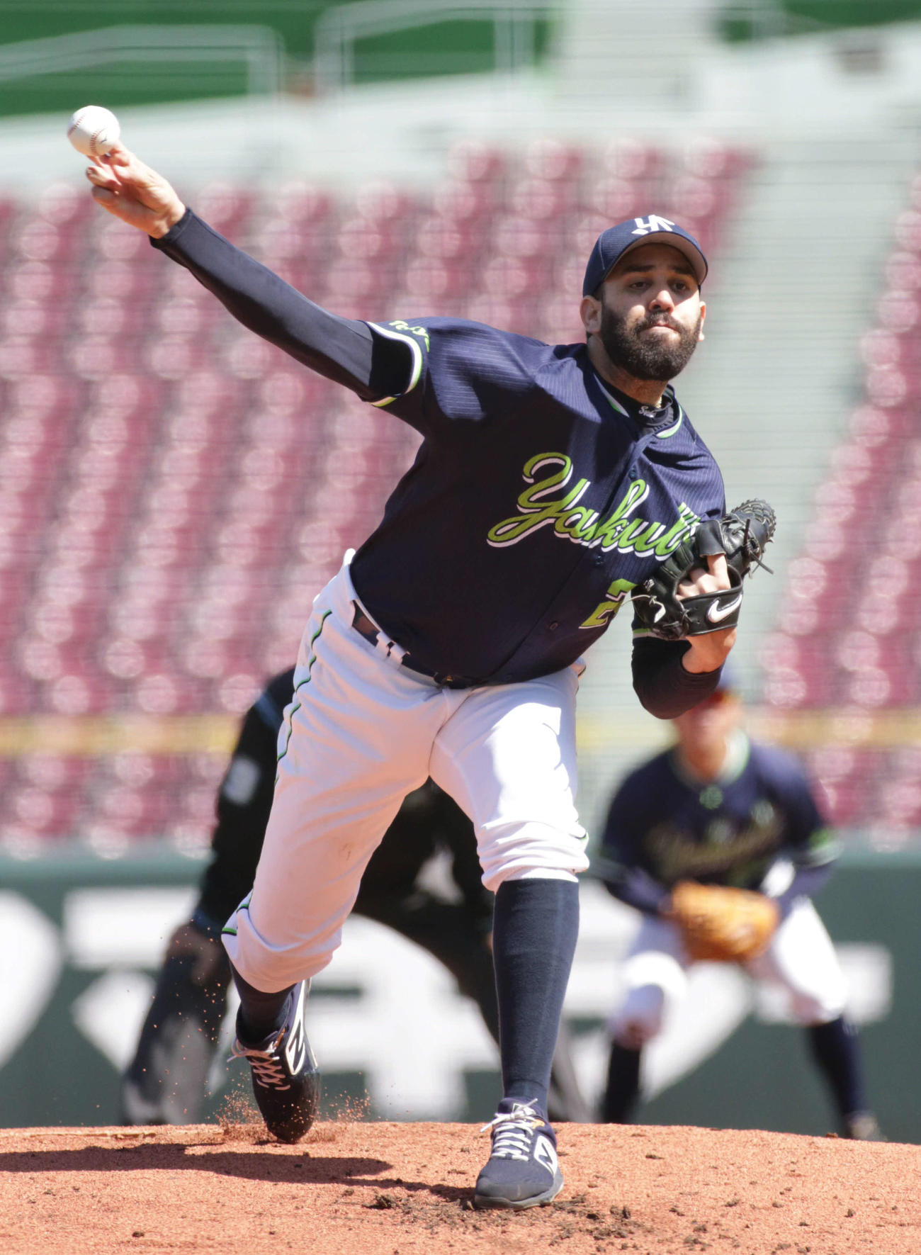 広島対ヤクルト　ヤクルト島先発のイノーア（撮影・加藤孝規）