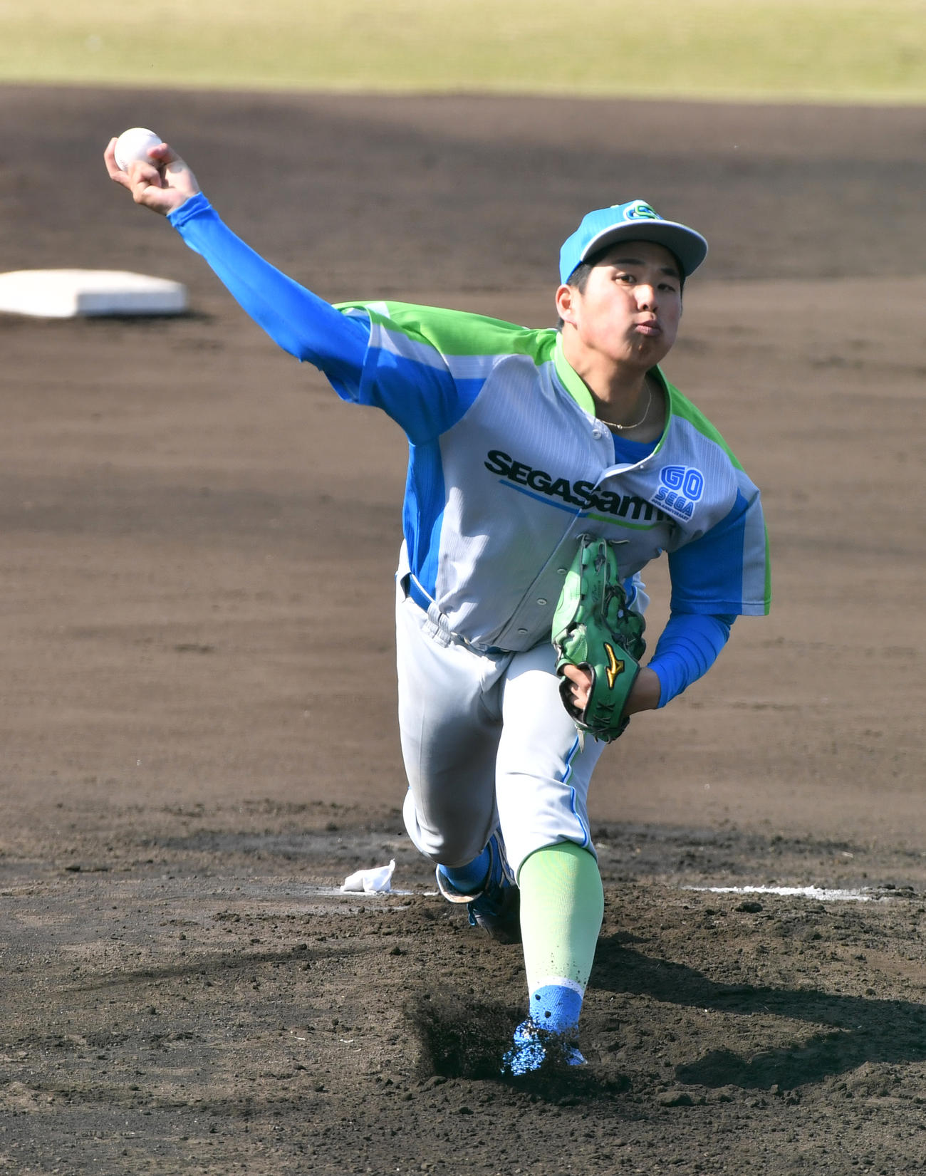 東京都企業春季大会、東京ガス戦に先発したセガサミー・森井絃斗（撮影・柴田隆二）