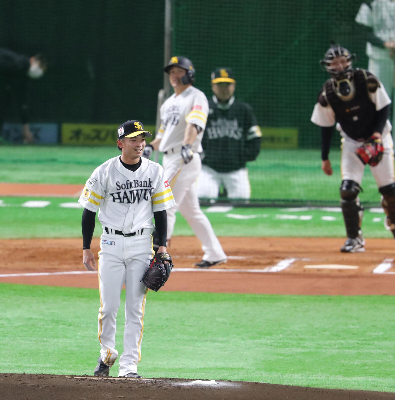甲斐拓也から本塁打を浴びた東浜巨（撮影・梅根麻紀）