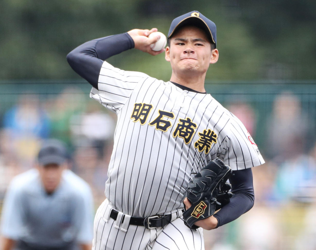 明石商・中森俊介（2019年10月27日撮影）