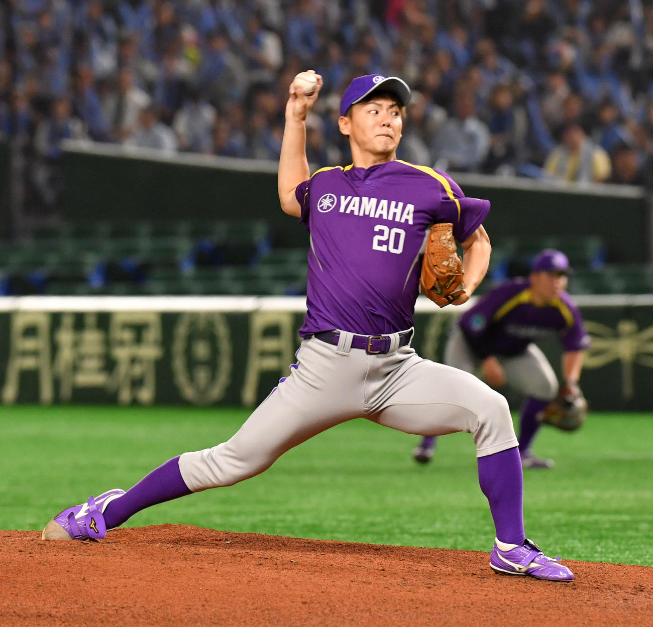 ヤマハ・近藤卓也の投球（2019年7月14日撮影）
