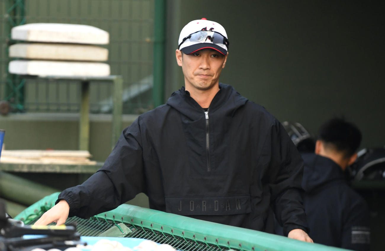 BCリーグ栃木でプレーする西岡剛（2020年2月1日撮影）