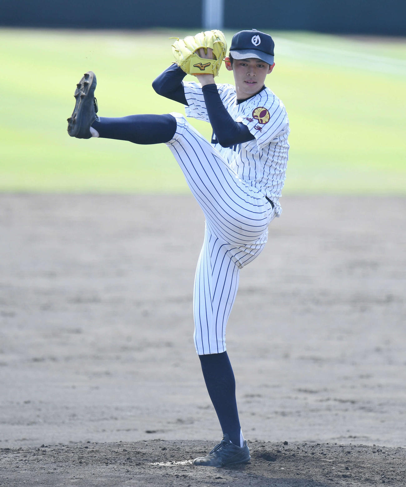 大船渡高時代の佐々木朗希（2019年7月24日撮影）