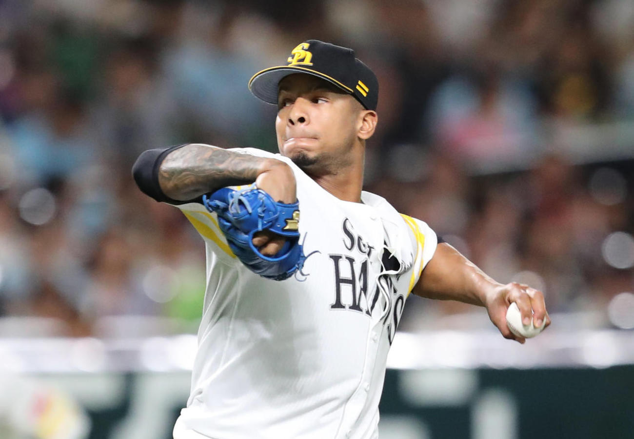 昨季までソフトバンクでプレーしたミランダ（2019年8月11日撮影）