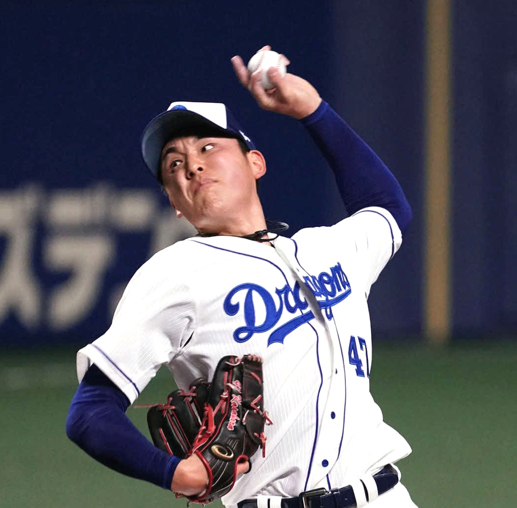 中日笠原祥太郎（2019年4月18日撮影）