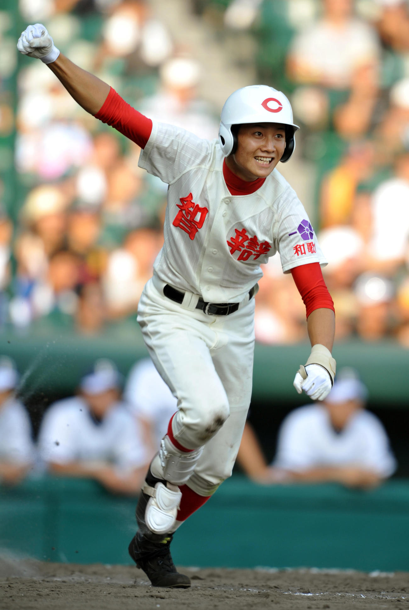 09年8月　夏の甲子園に出場する智弁和歌山・西川。甲子園では通算打率３割３分３厘と好成績を残しました