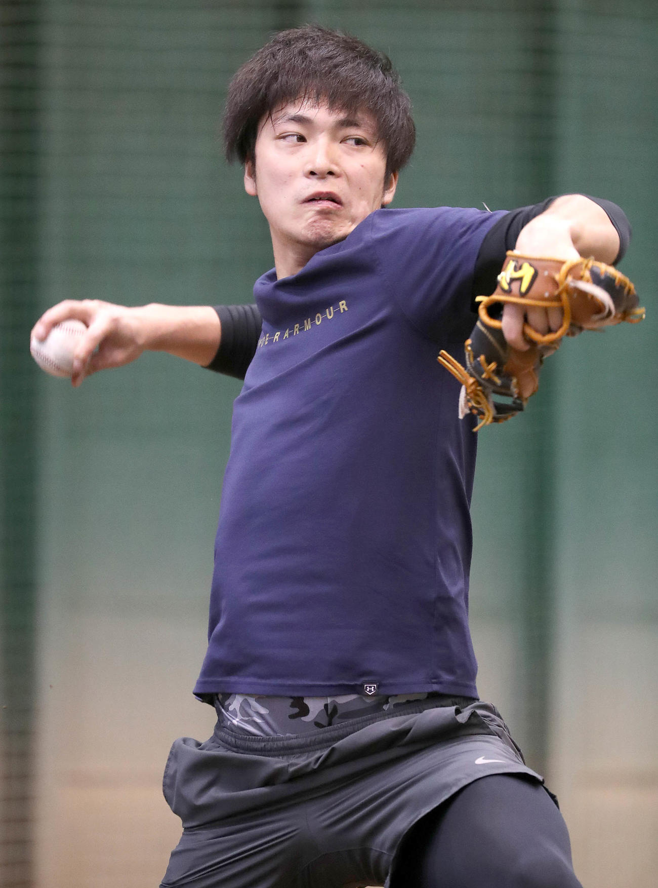 投球練習する巨人沼田（提供：読売巨人軍）