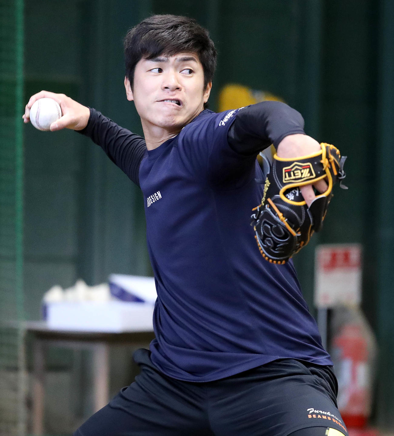 投球練習する巨人古川（提供：読売巨人軍）