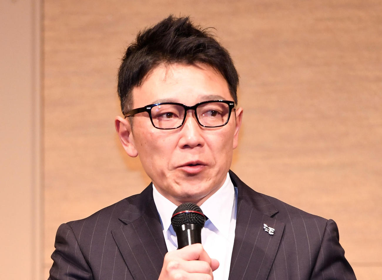 楽天立花陽三球団社長（2018年11月26日撮影）