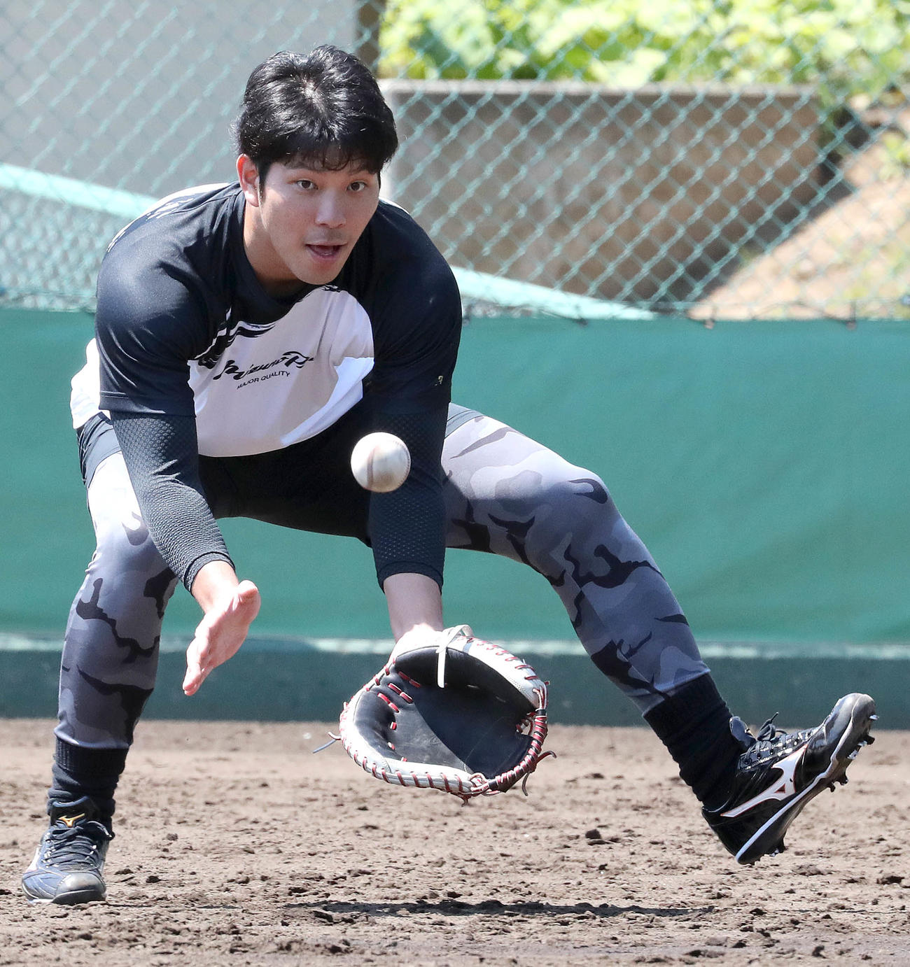個人調整練習に臨んだ巨人大城（提供：読売巨人軍）