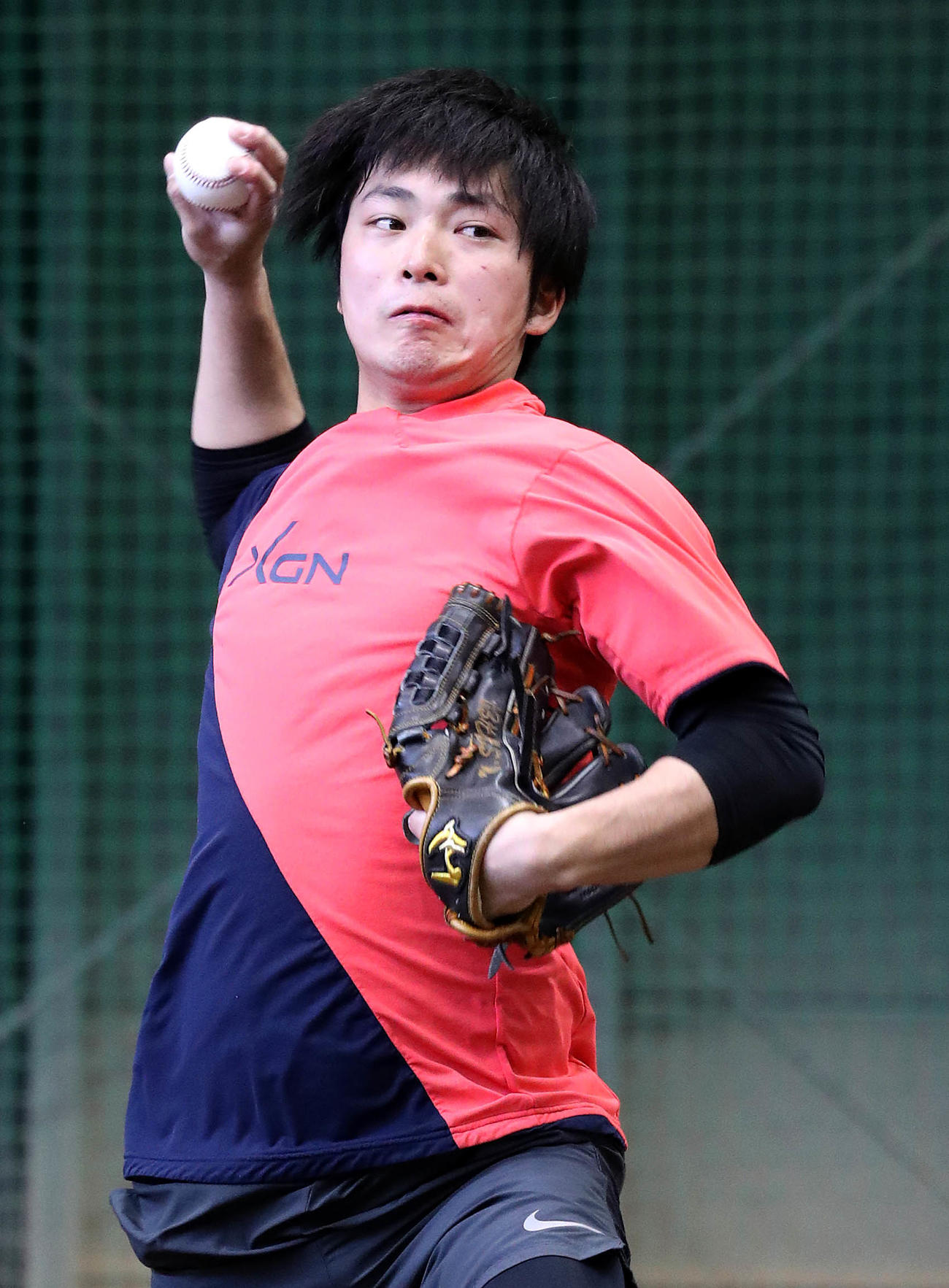 ブルペン投球する巨人沼田（提供：読売巨人軍）