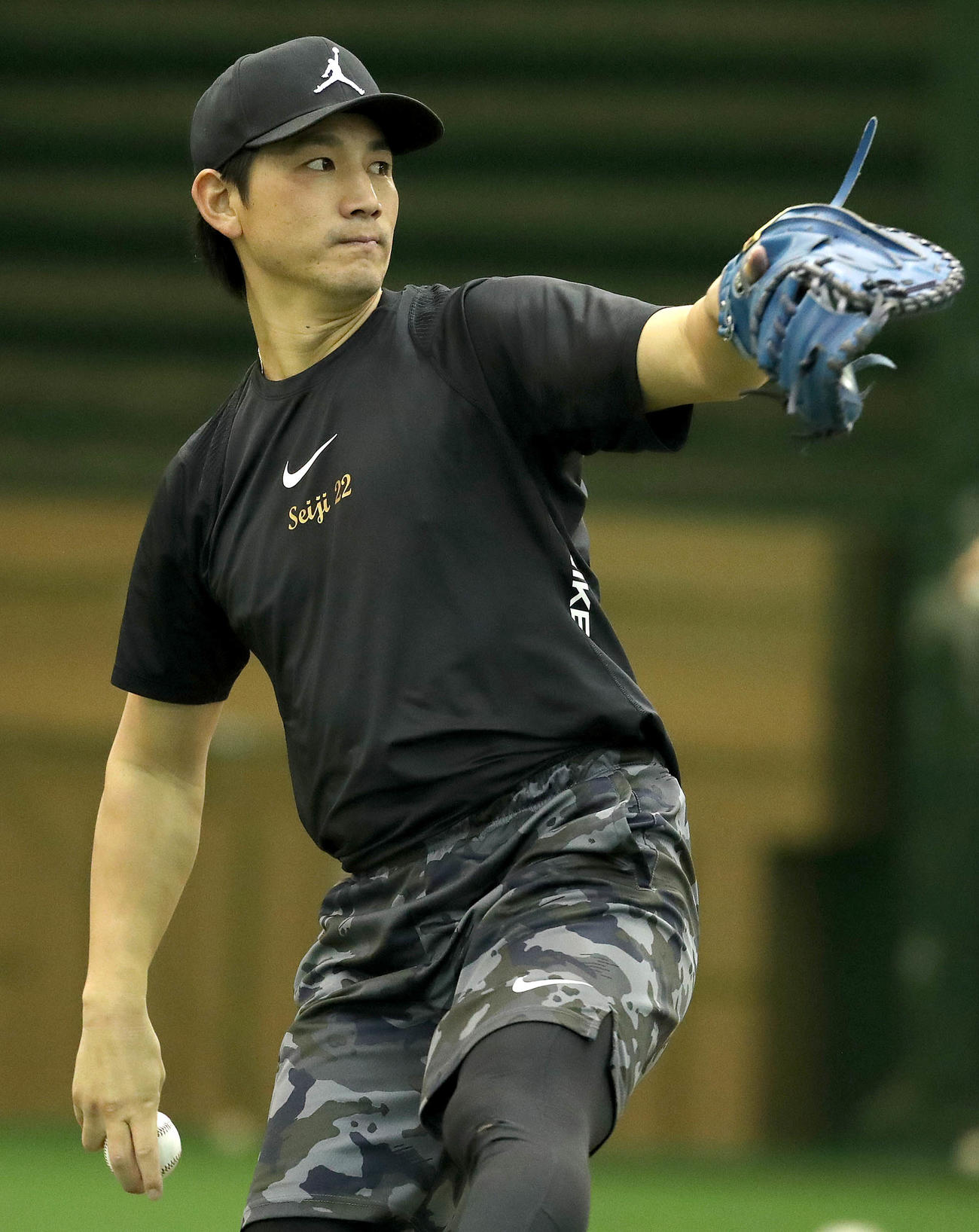 個人調整練習に臨んだ巨人小林（提供：読売巨人軍）