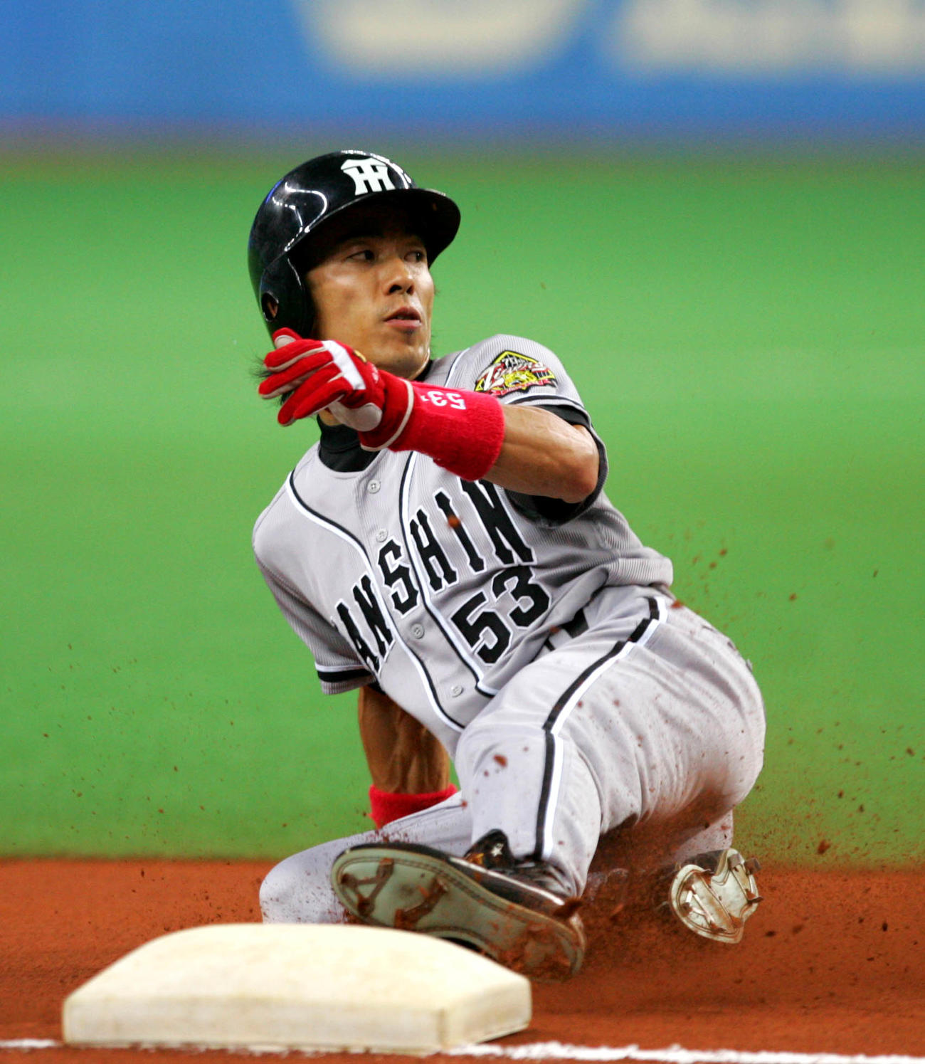 05年6月、オリックス戦で三盗を決めた赤星